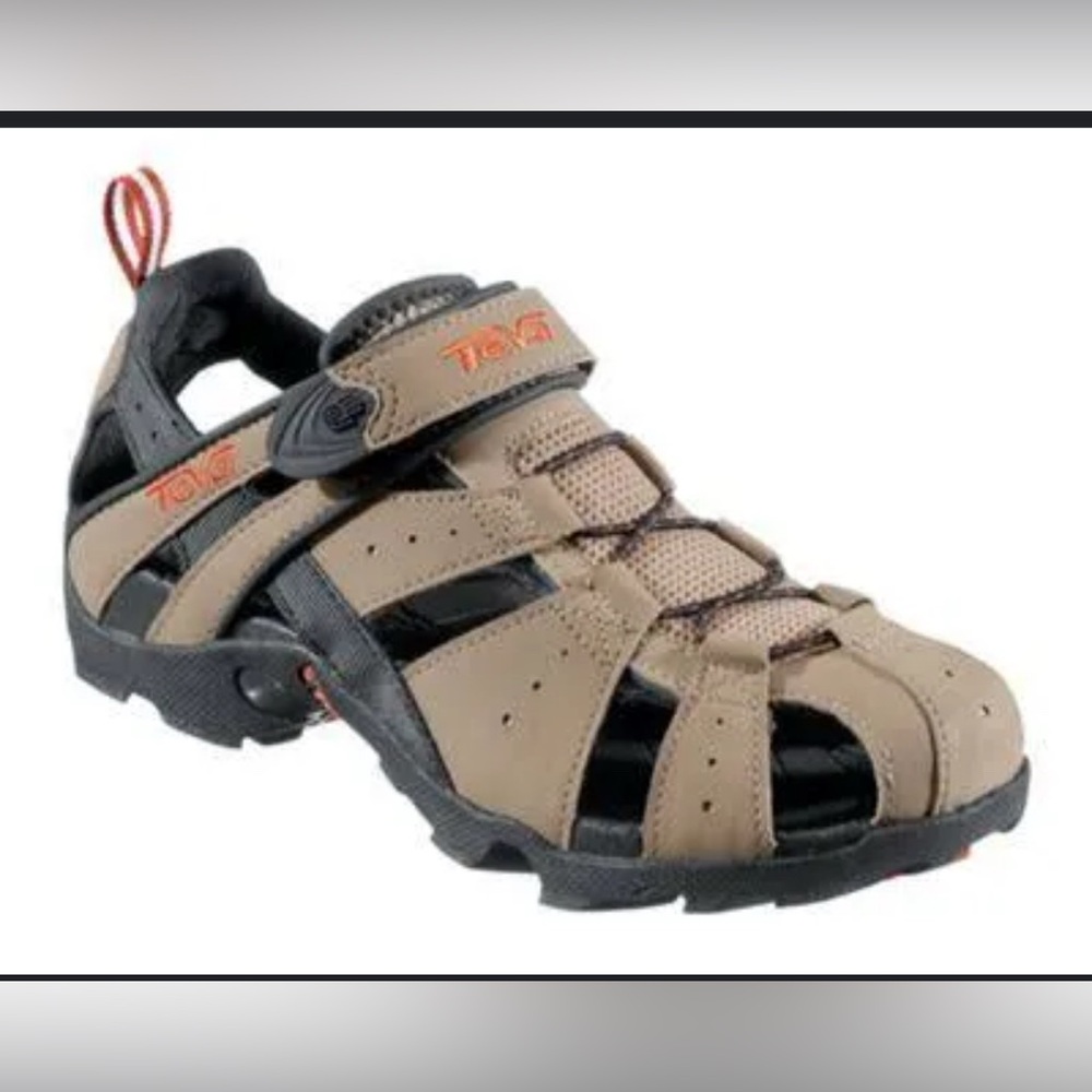 Teva Tan and Black Sport Sandals with Adjustable Straps